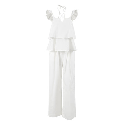 Ensemble deux pièces en coton et lin