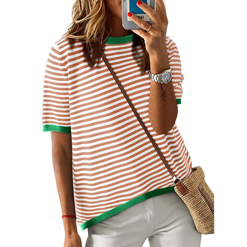 Women's Striped Summer Pullover