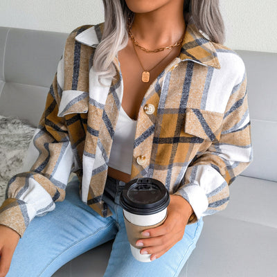Women's Plaid Short Outerwear