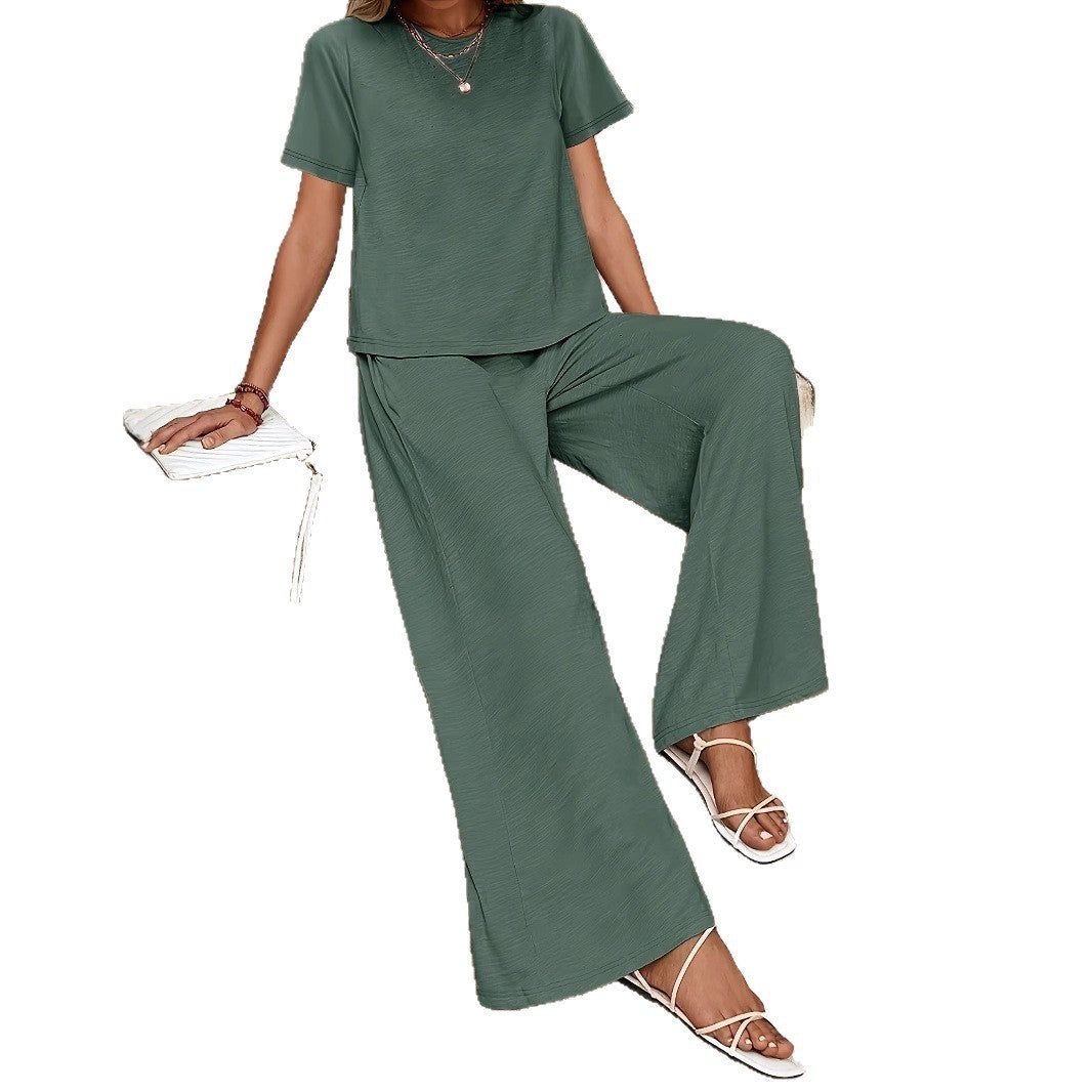 Solid Top Pants Set