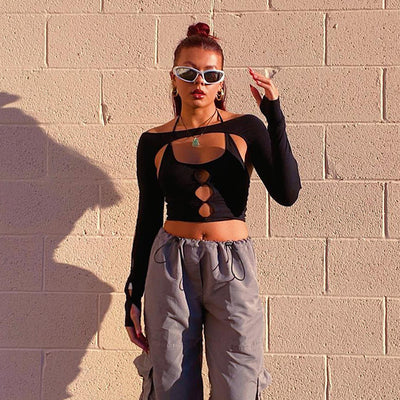 Off Shoulder Halter Top
