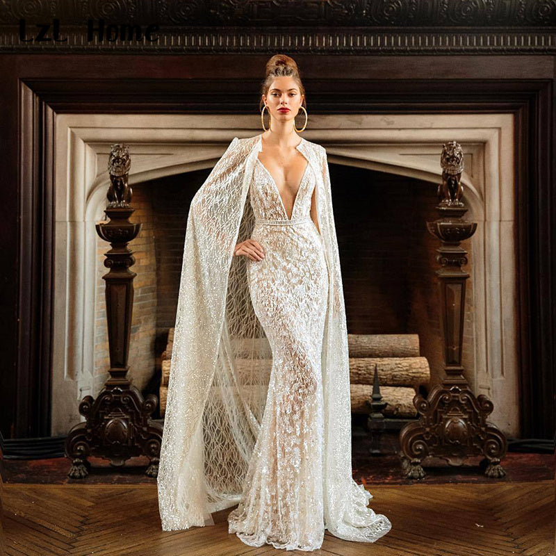 Robe à paillettes croisées