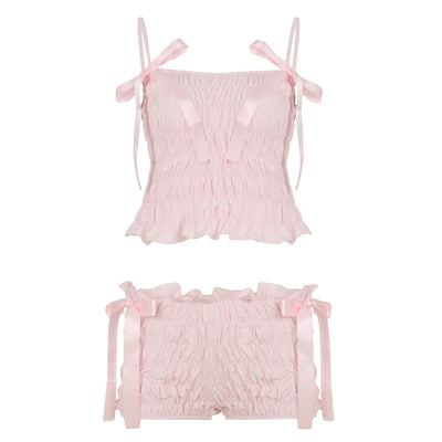 Pleated Shorts Suit
