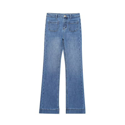 Sticker Pocket High Waist Jeans – Women - Shé Hauté