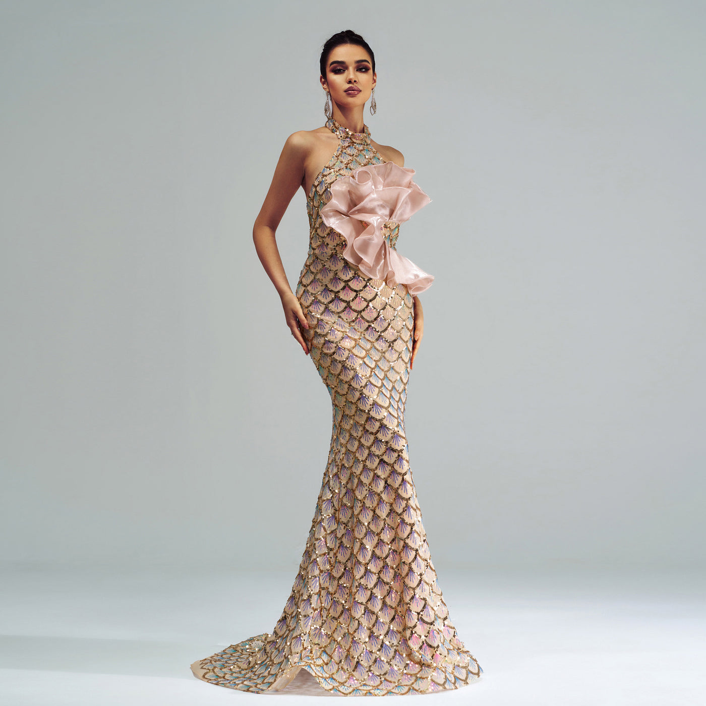Slimming Sequin Long Dress – Women - Shé Hauté