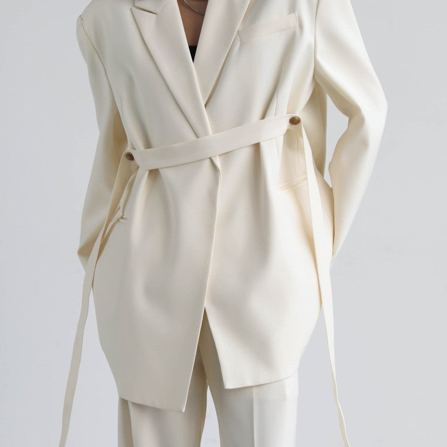 Draped Flutter Blazer