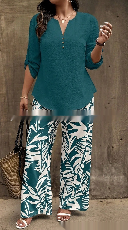 Plant Print Suit