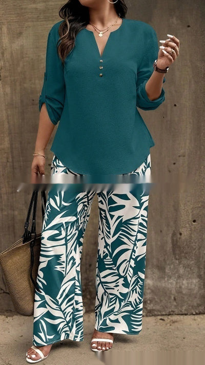 Plant Print Suit