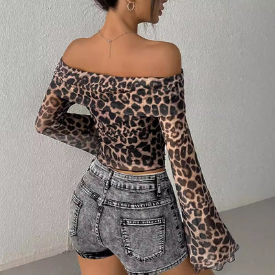 Off Shoulder Wild Print