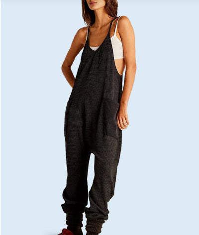 Pantalon à bretelles décontracté