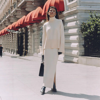 Casual Knit Skirt Set