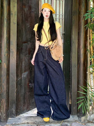 High Waist Loose Fit Drape Jeans – Women - Shé Hauté