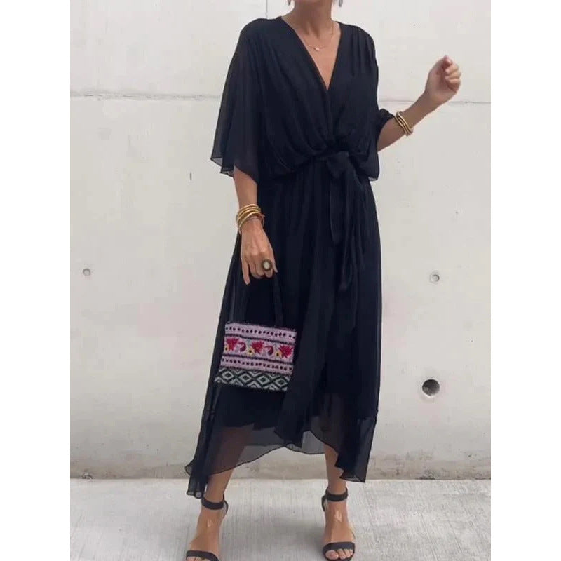 Robe d'été irrégulière nouée