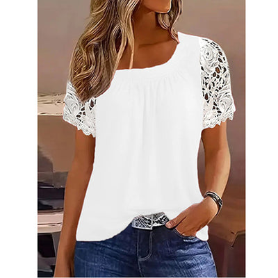 Short Sleeve Lace Top – Women
