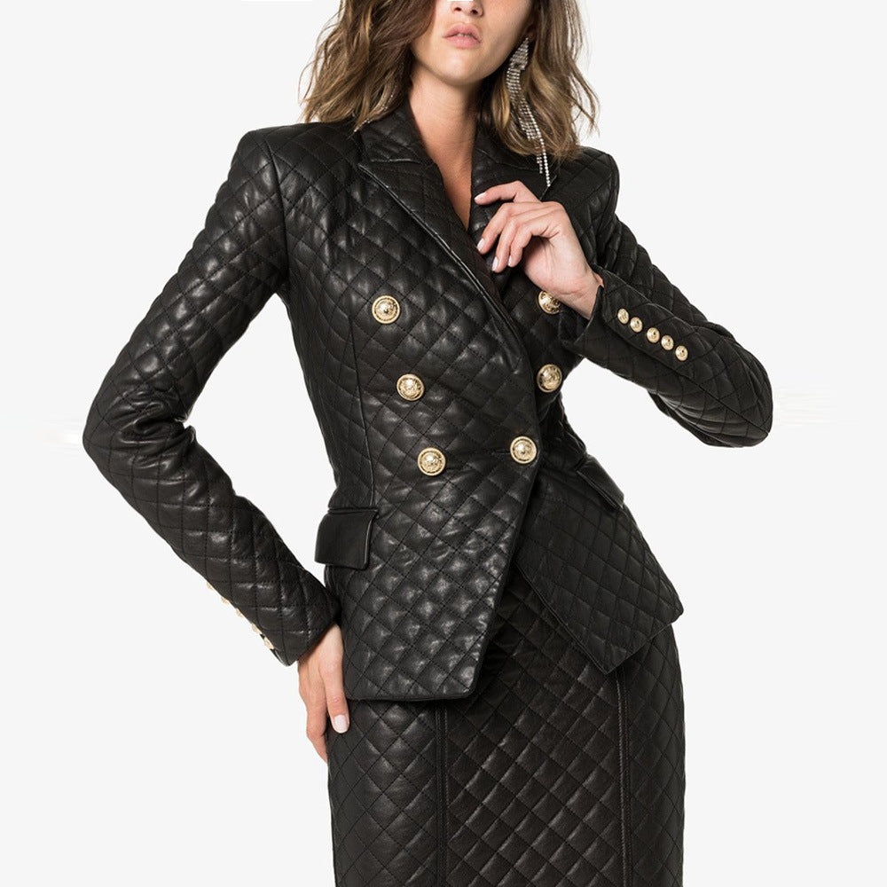 Blazer en cuir fin