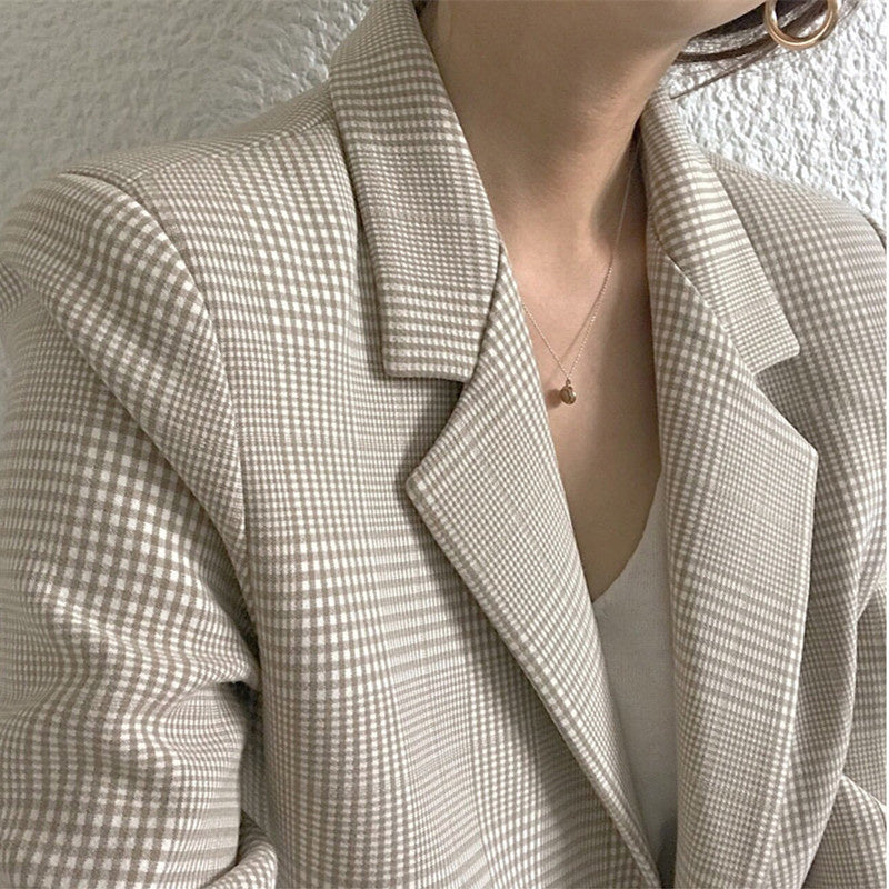Blazer à carreaux rétro