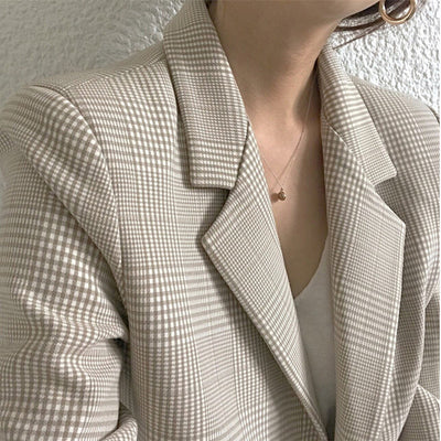 Blazer à carreaux rétro