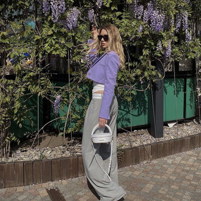 Purple Short Blazer