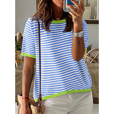 Women's Striped Summer Pullover