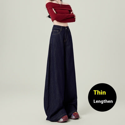 Retro Deep Blue Wide Leg Jeans - Shé Hauté