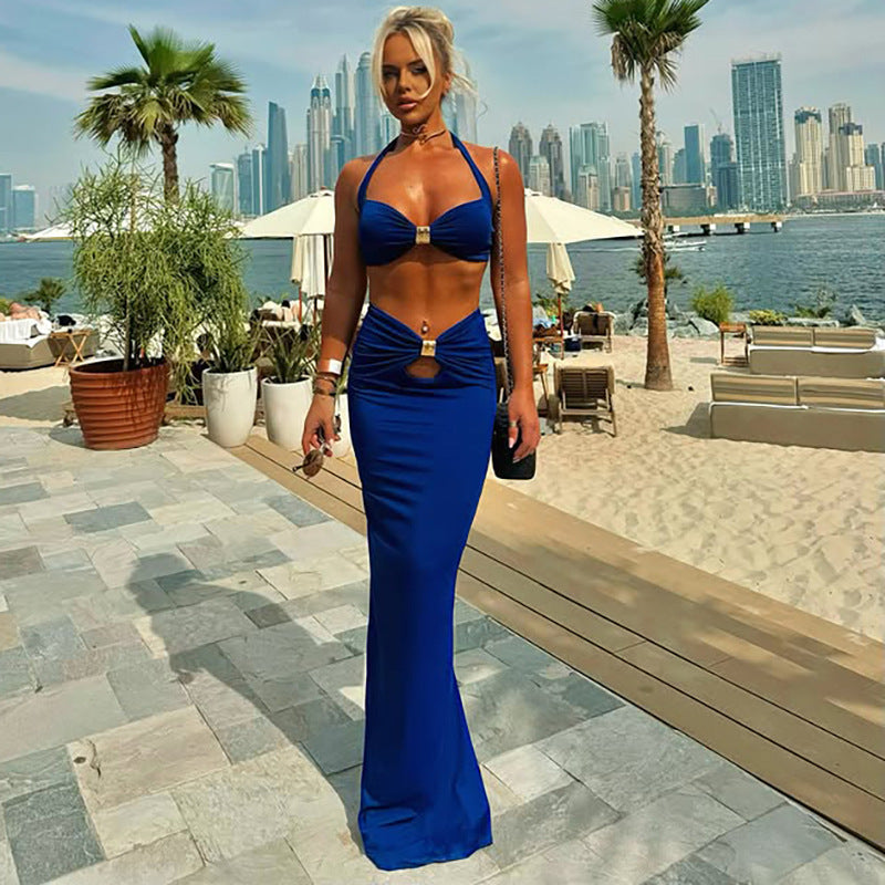 Off-Shoulder Slit Set