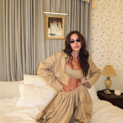 3-Piece Cropped Lounge Set