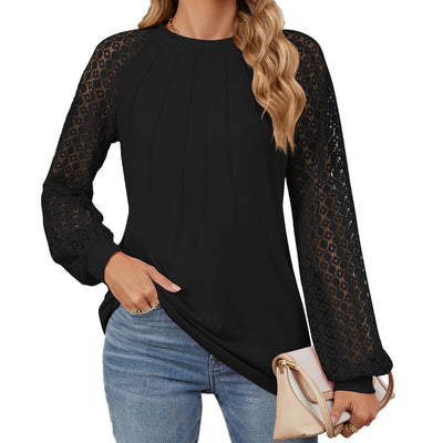 Round Neck Lace T-Shirt
