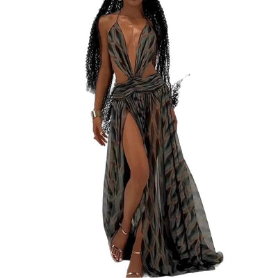 Hollow-Out Maxi Dress