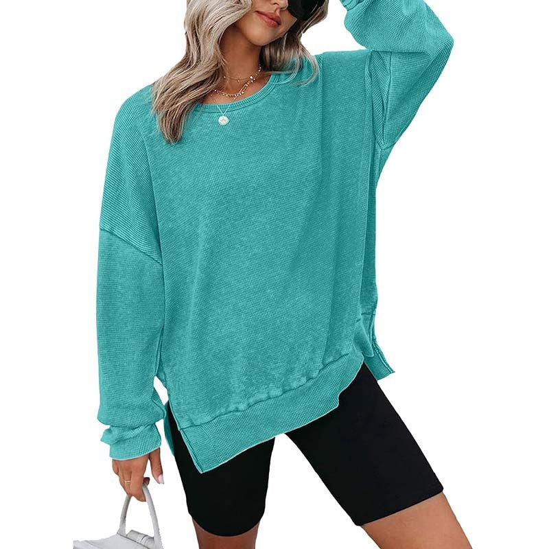 Women's Waffle Knit Sweatshirt