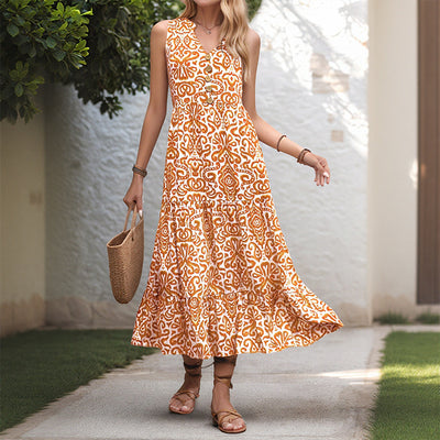 Abstract Midi Dress