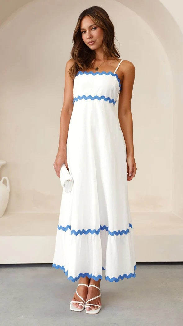 Solid Color Beach Maxi Dress