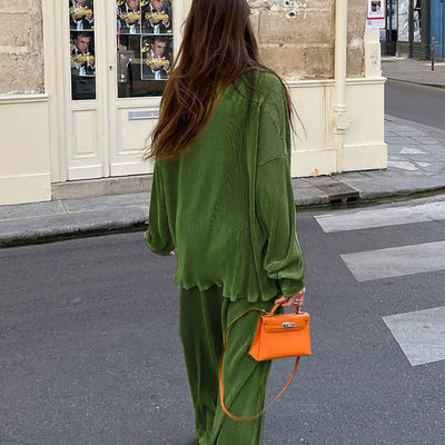 Pleated Trouser Suit