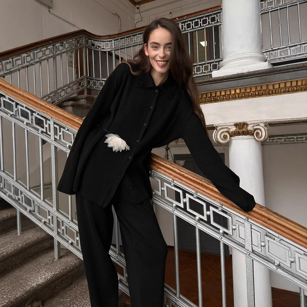Loose Fit Cord Sweater Suit