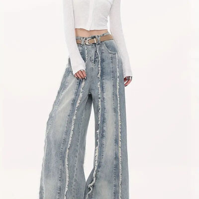 Loose Straight Floor-Length Jeans – Women - Shé Hauté
