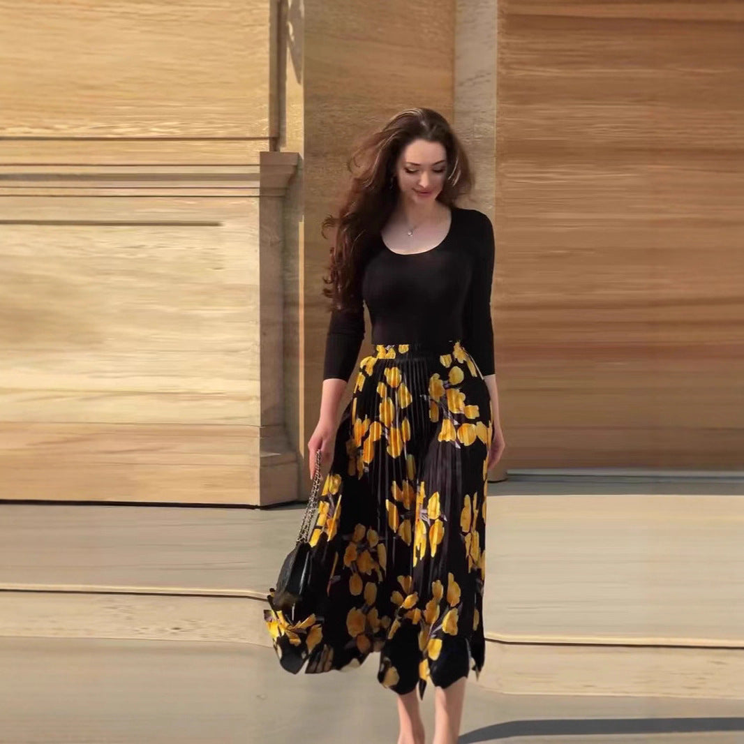 Printed Skirt Outfit