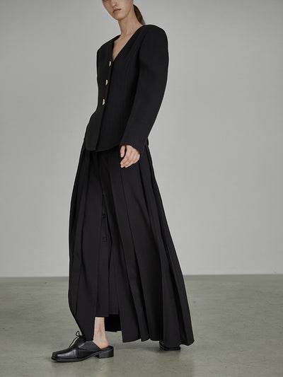 Cropped V Blazer