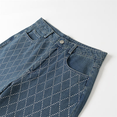 Women's Stylish Diamond Pattern Trousers - Shé Hauté