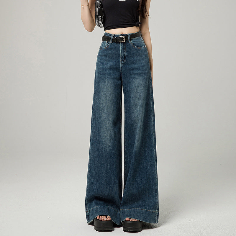 Women's Simple Korean Wide-Leg Jeans - Shé Hauté