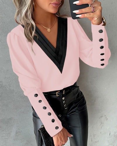 Long Sleeve Button Top