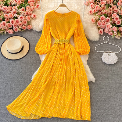 Robe en mousseline à pois