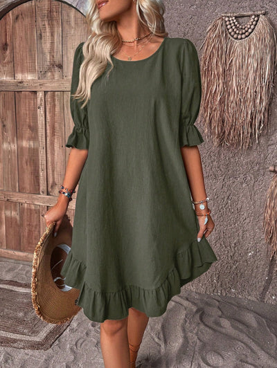 Solid Color Loose Dress