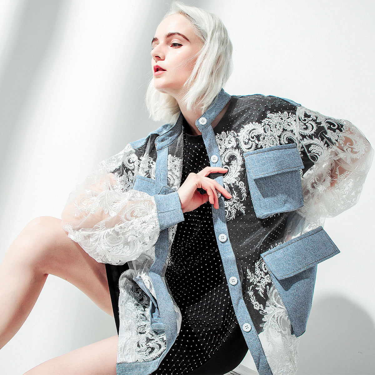 Blazer en jean ample