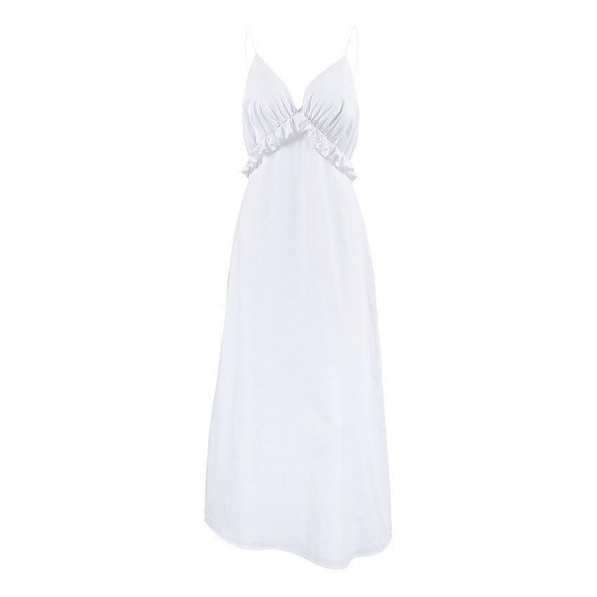 White Flounce Dress