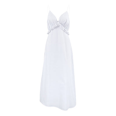 White Flounce Dress