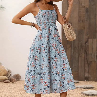 Robe midi fleurie