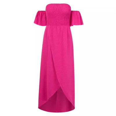 Ruffle Pleated Beach Dress