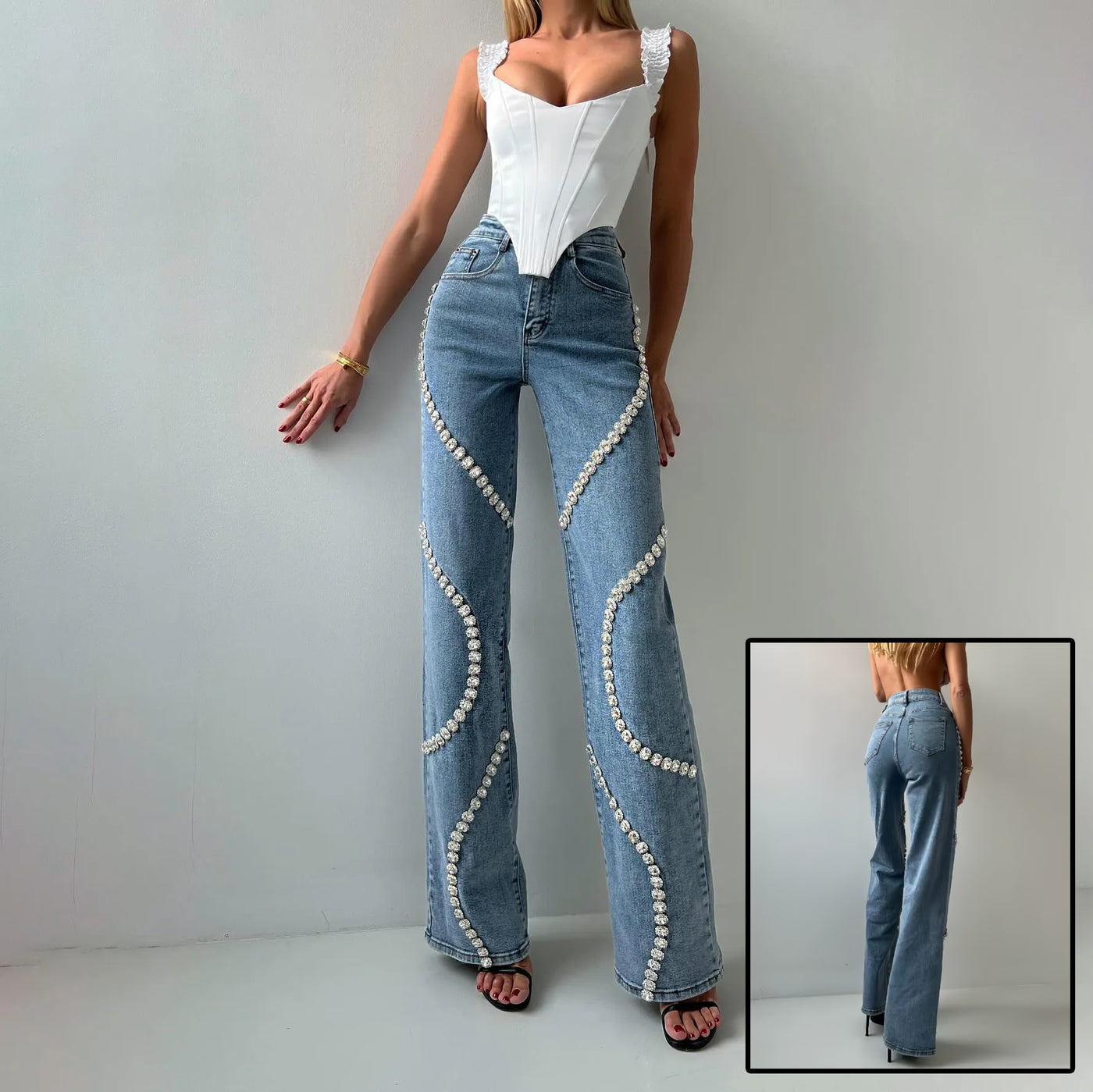 Loose Glitter Jeans