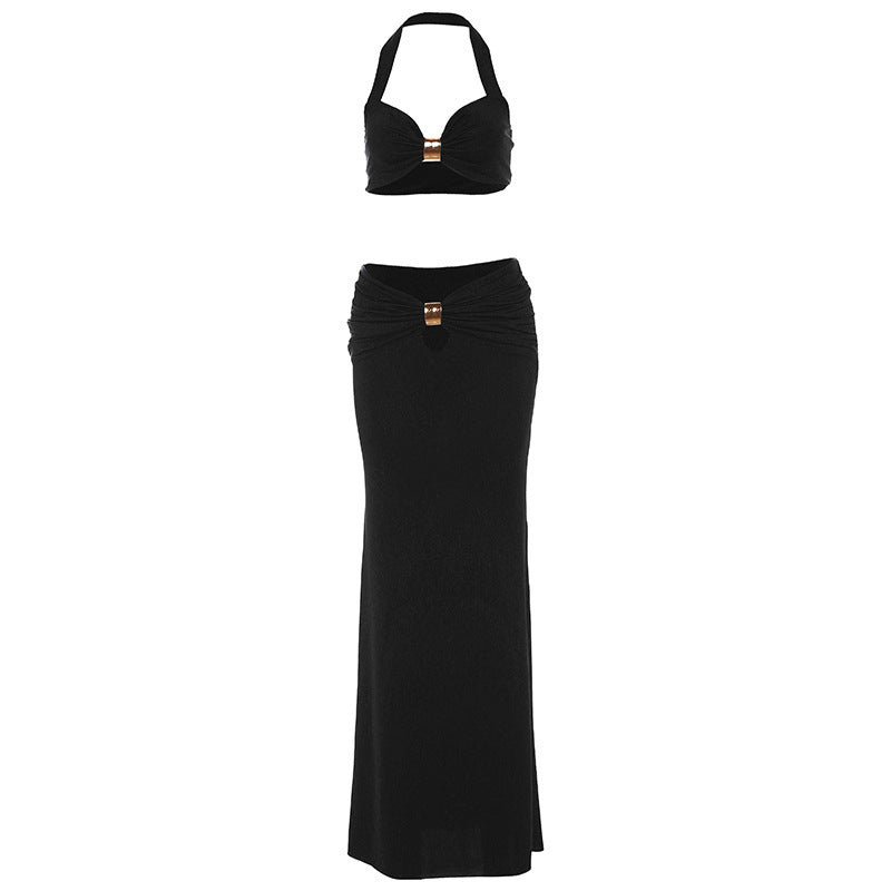 Off-Shoulder Slit Set