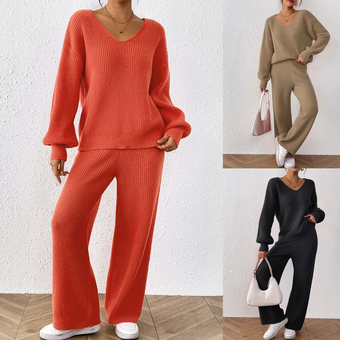 Casual 2-Piece V-Neck Suit
