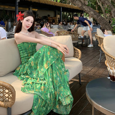 Printed Ruffle Dress